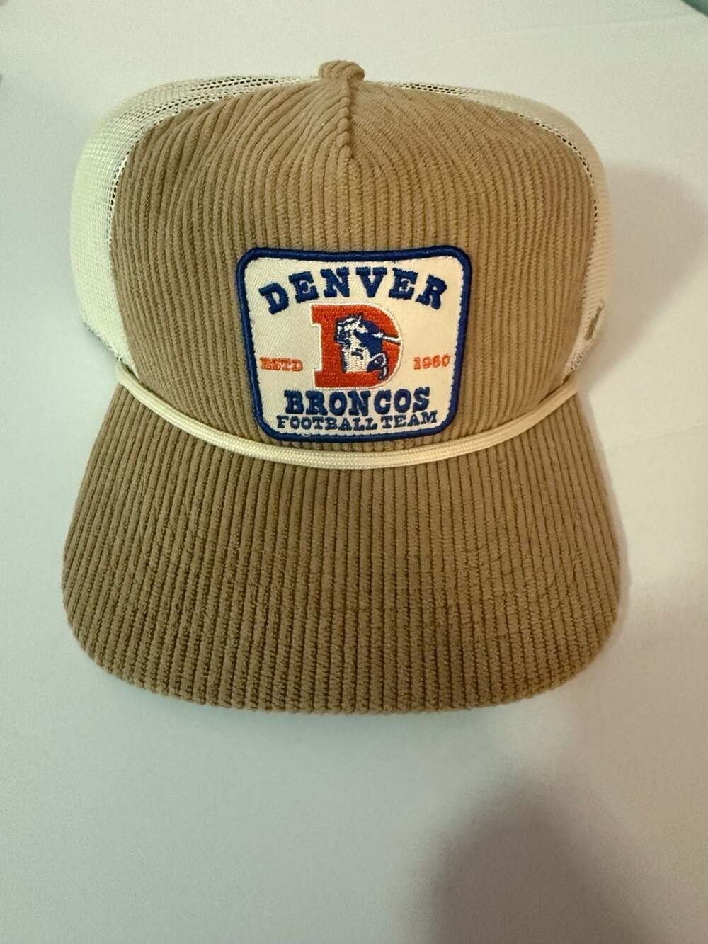 47 Brand Denver Broncos Corduroy Trucker Hat Size 7.5